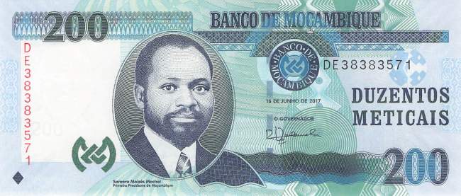 Mosambik p152b 200 Meticais 2017